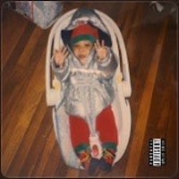 a baby is sitting in a baby carrier on the floor